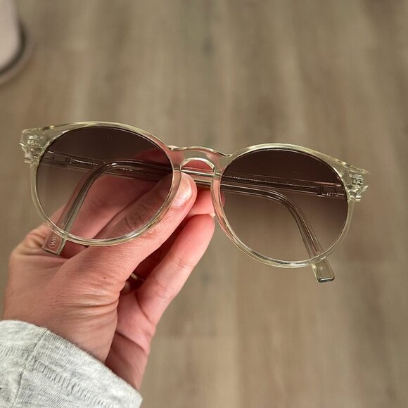 Warby Parker Accessories - Warby Parker Round Sunglasses - Clear Frame / Brown Gradient Lenses